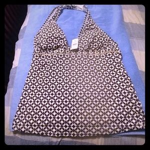 Ann Taylor Loft Halter Tankini Top Size L NWT